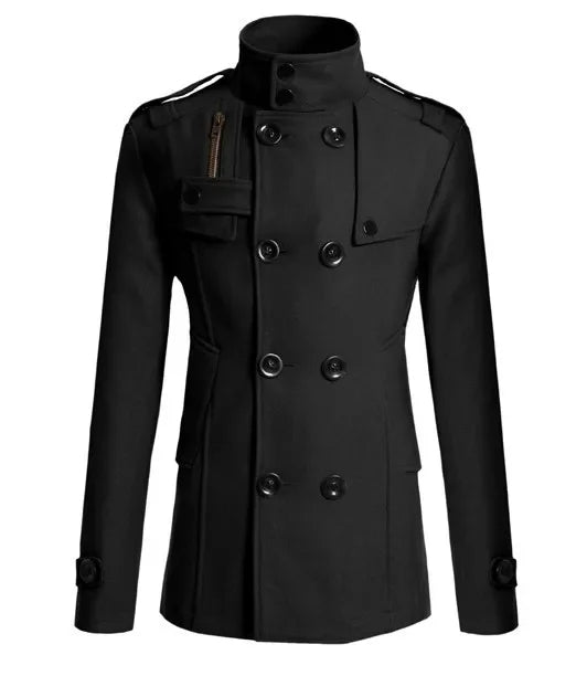 The St James Men's Double Breasted Slim Fit Coat