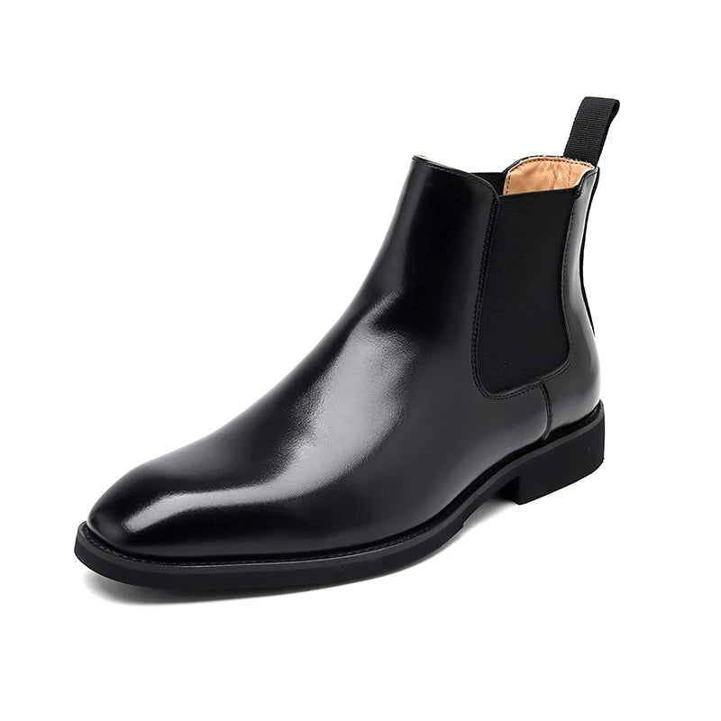 The Clapham Men's Pointed Toe Leather Chelsea Boots