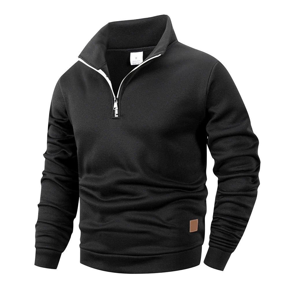 The Holborn Men's Stand Collar Half Zip Jumper