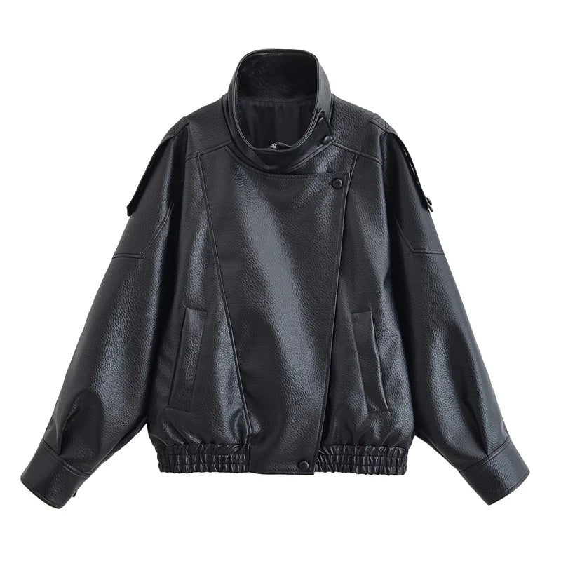 Women's Bomber Jacket – Classic High Collar Jacket