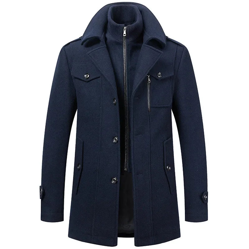 The Greenwich Men's Slim Fit Wool Blend Overcoat