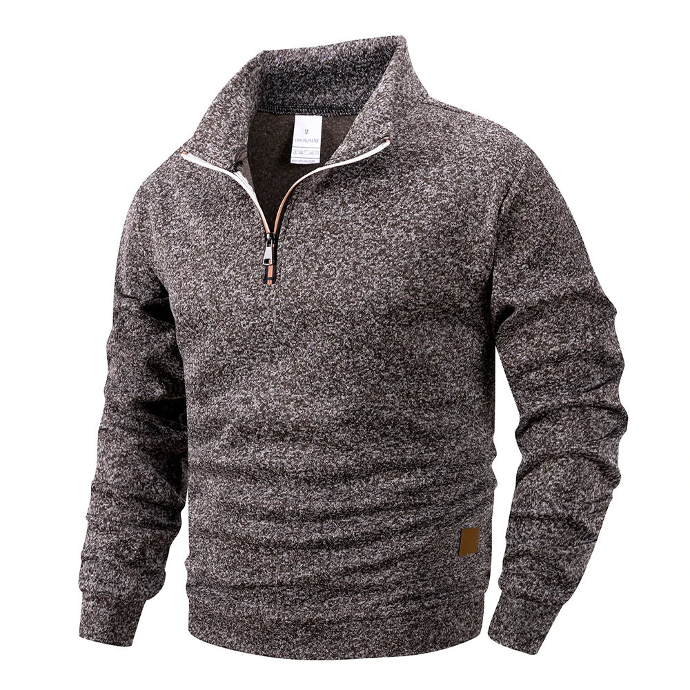 The Holborn Men's Stand Collar Half Zip Jumper