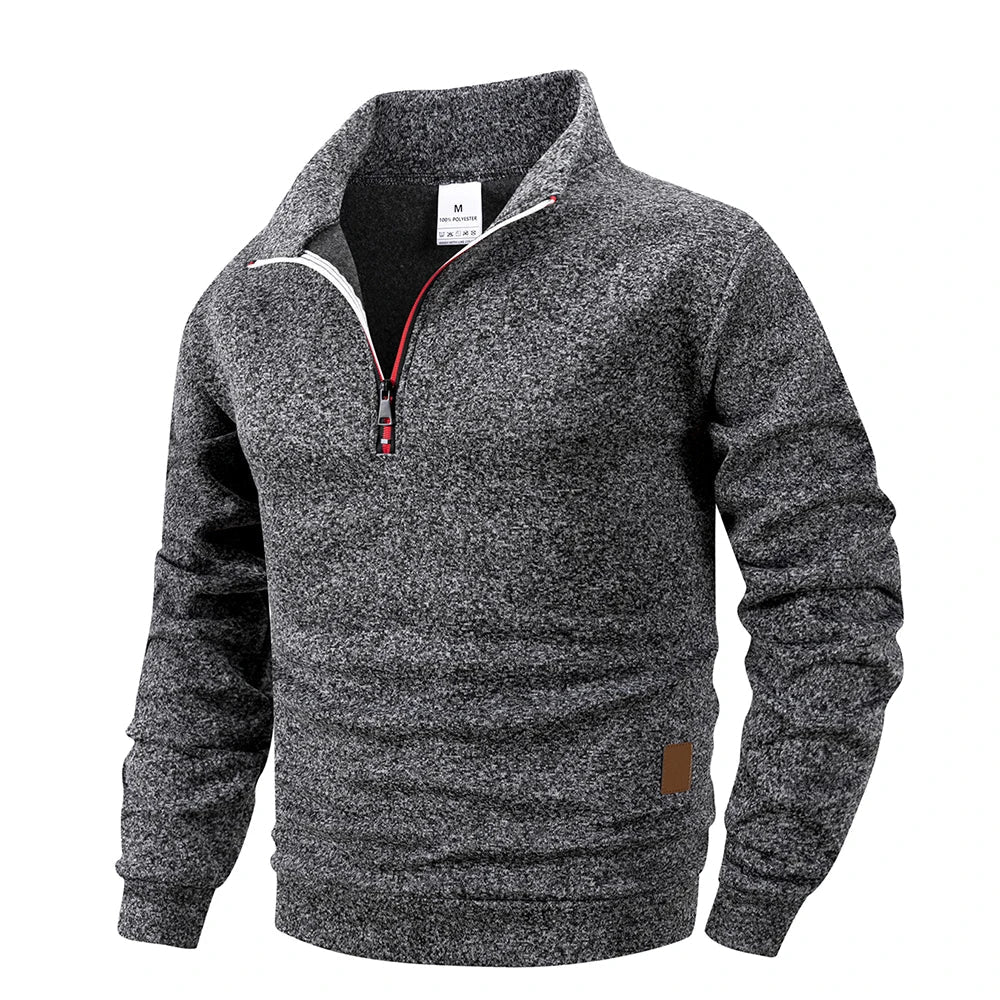 The Holborn Men's Stand Collar Half Zip Jumper