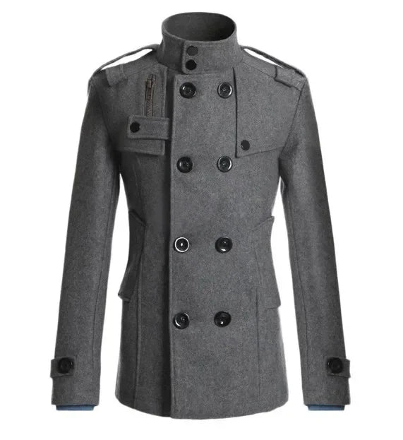 The St James Men's Double Breasted Slim Fit Coat