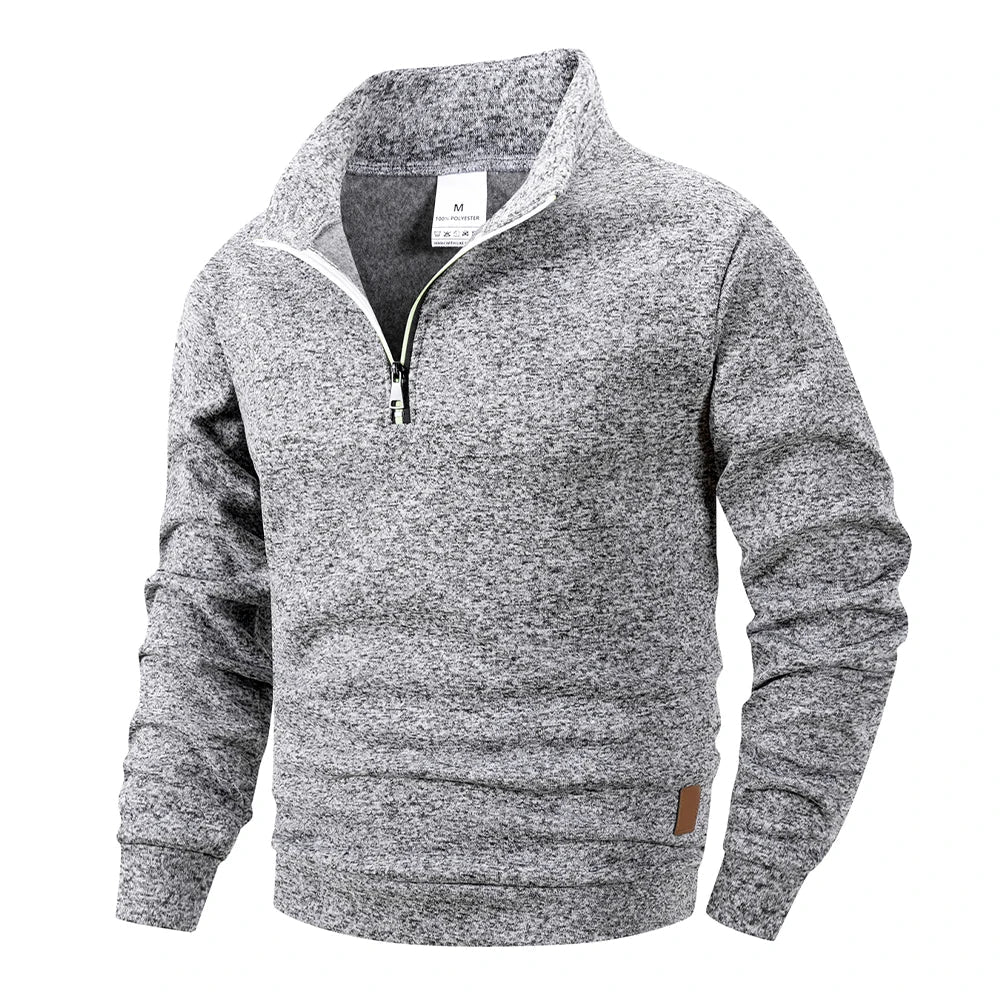 The Whitehall Men's Stand Collar Knit Jumper