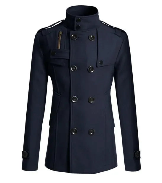 The St James Men's Double Breasted Slim Fit Coat