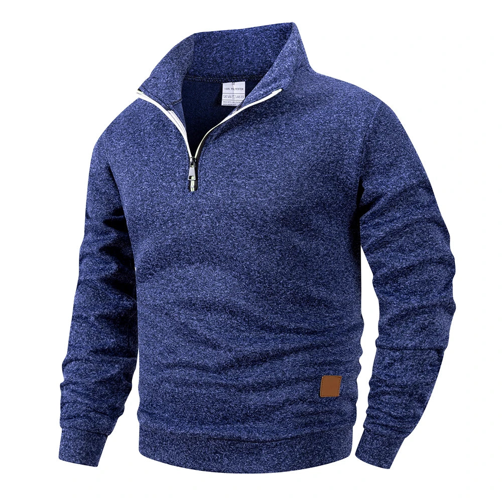The Whitehall Men's Stand Collar Knit Jumper