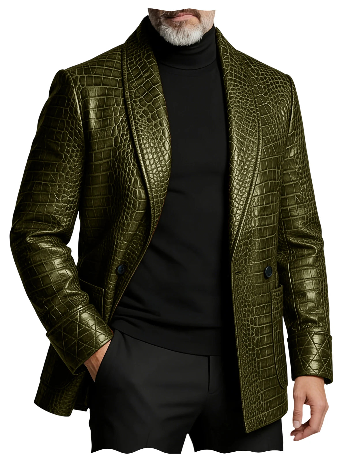 The Piccadilly Men's Slim Fit Embossed Business Jacket