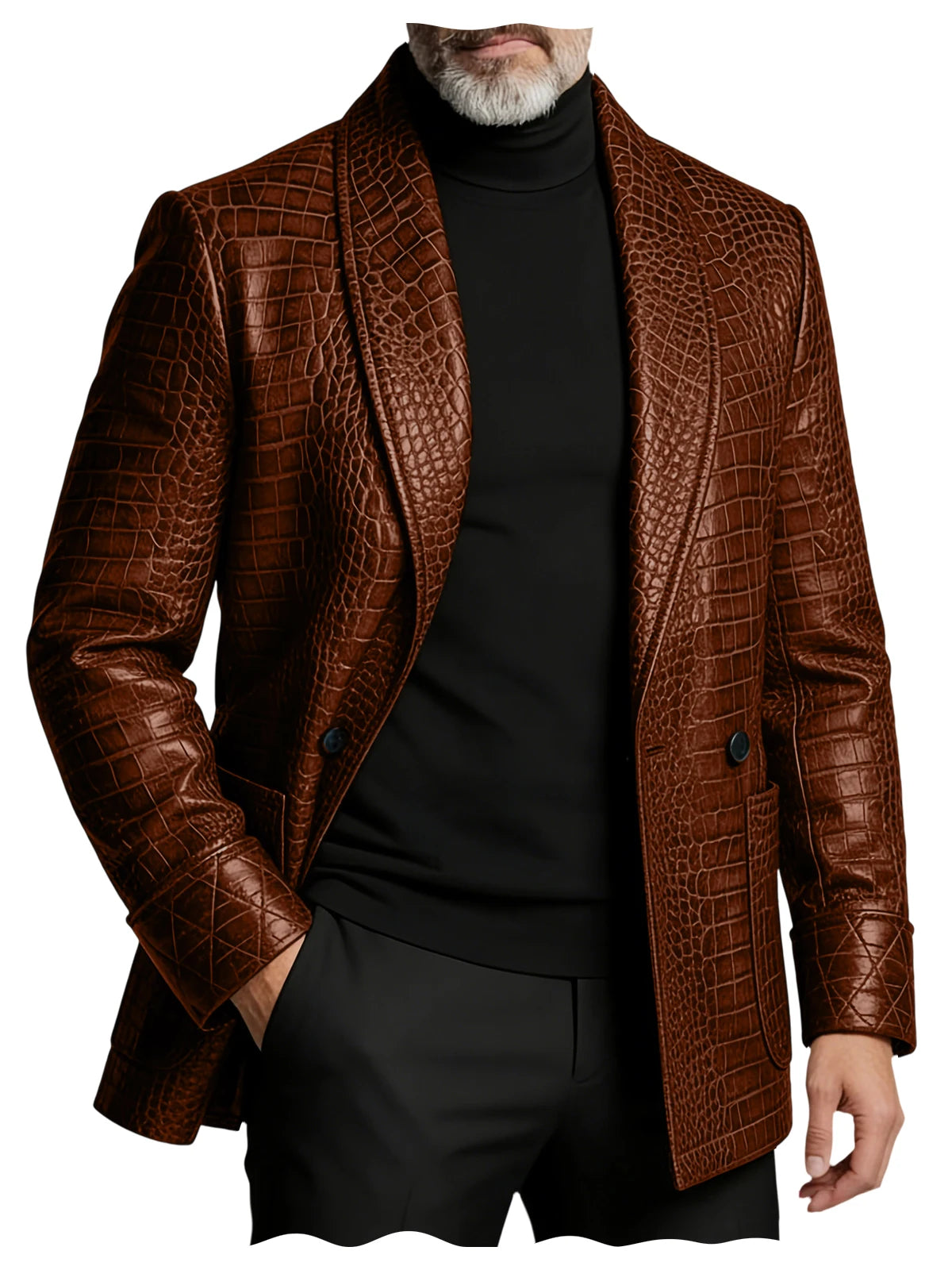 The Piccadilly Men's Slim Fit Embossed Business Jacket