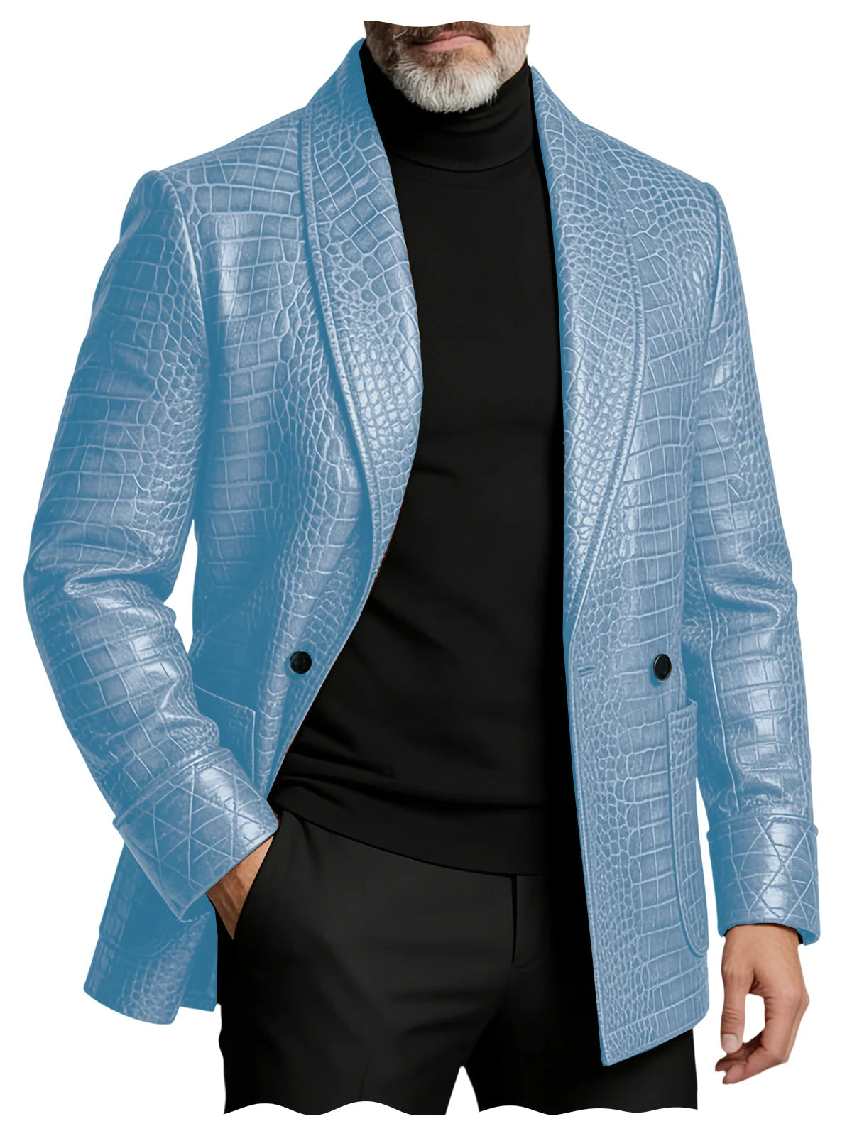 The Piccadilly Men's Slim Fit Embossed Business Jacket