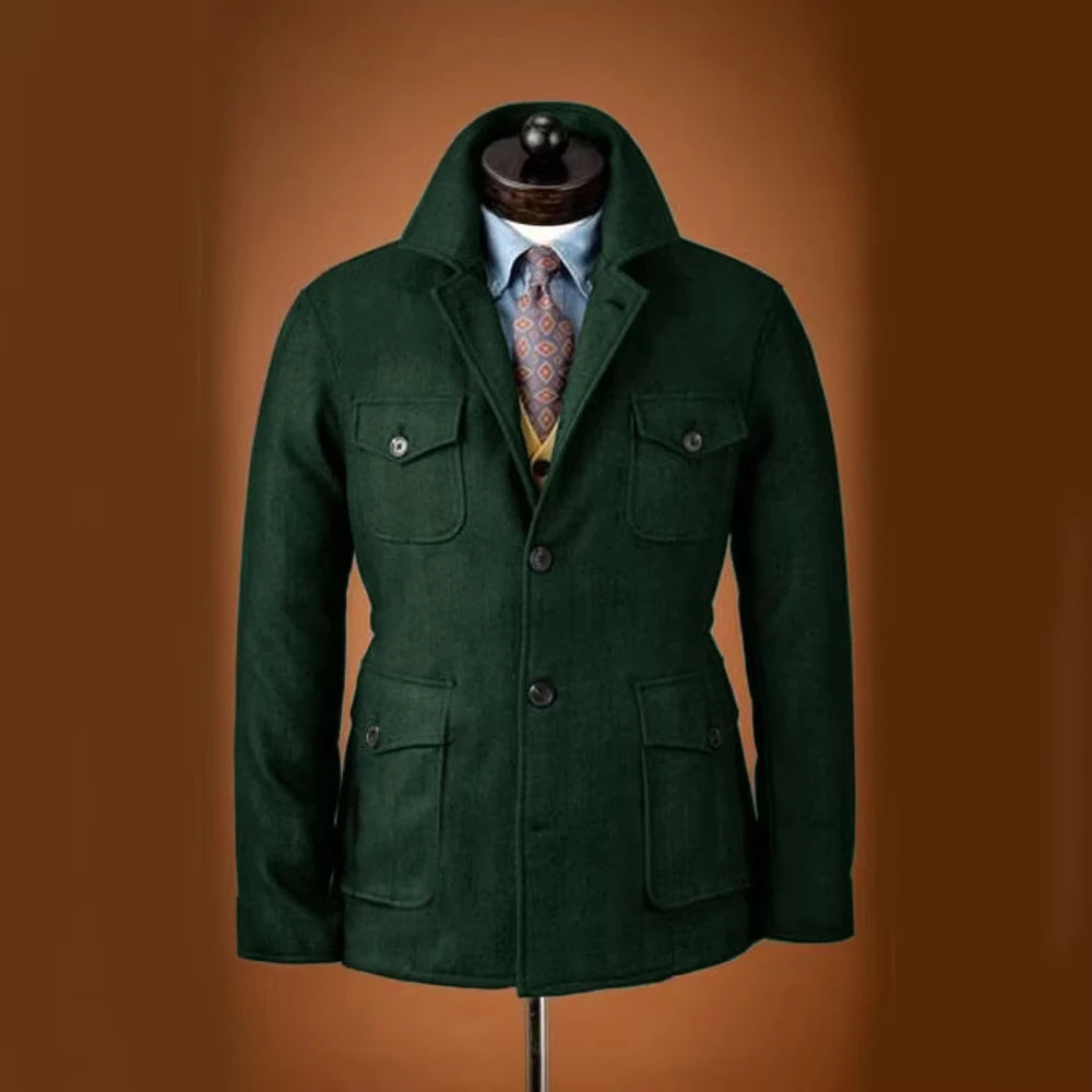 The Berkeley Men's Multi Pocket Wool Blend Jacket