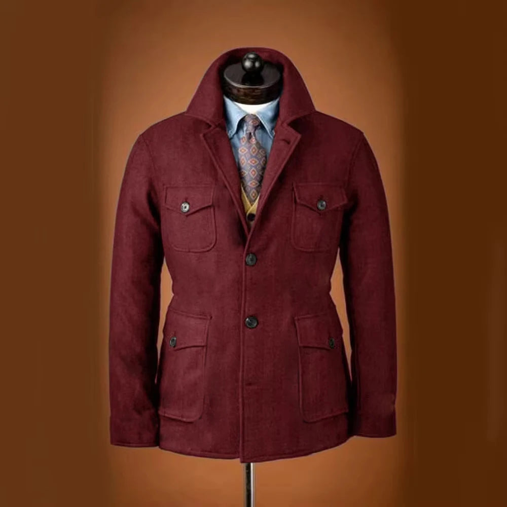 The Grosvenor Men's Multi Pocket Wool Blend Jacket