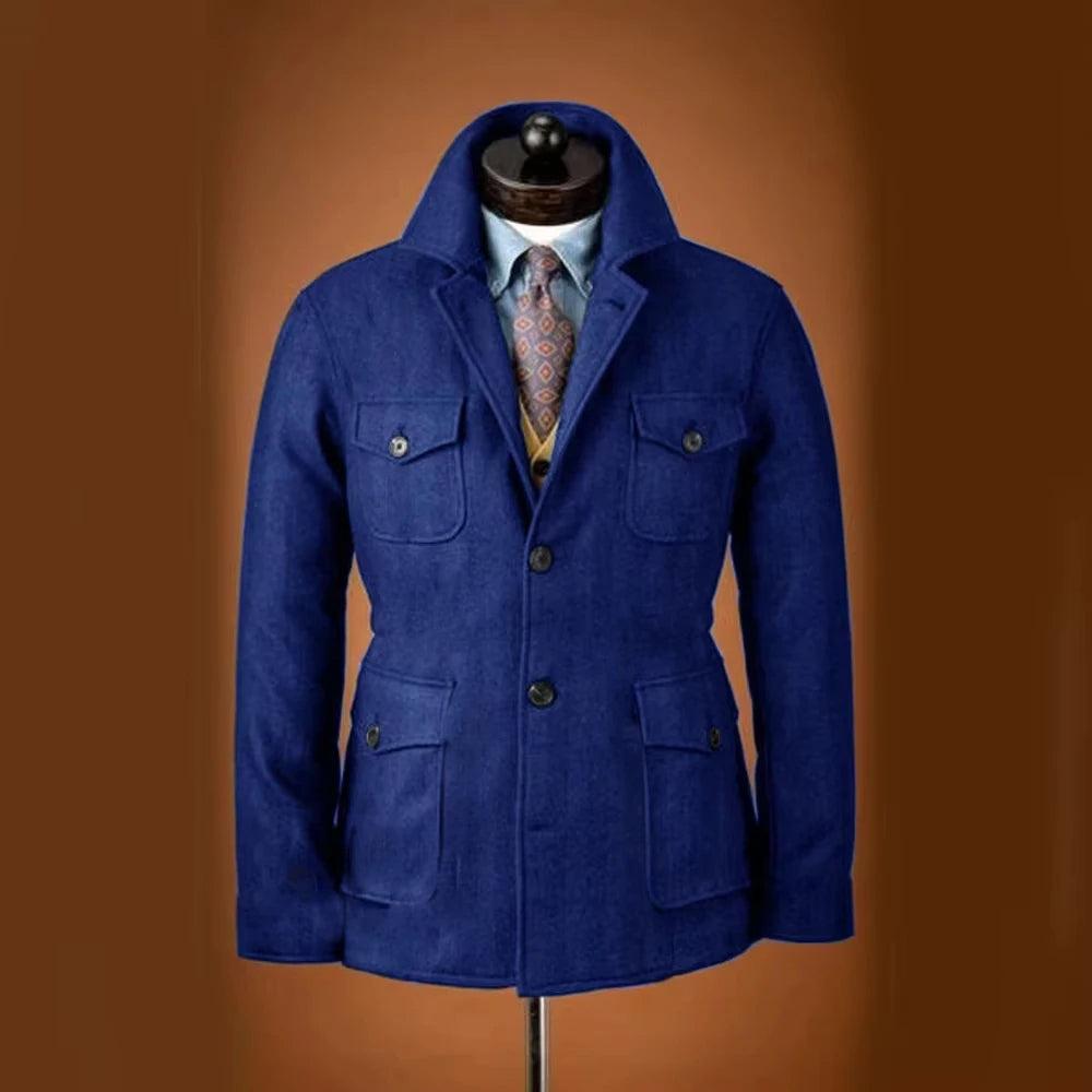 The Grosvenor Men's Multi Pocket Wool Blend Jacket