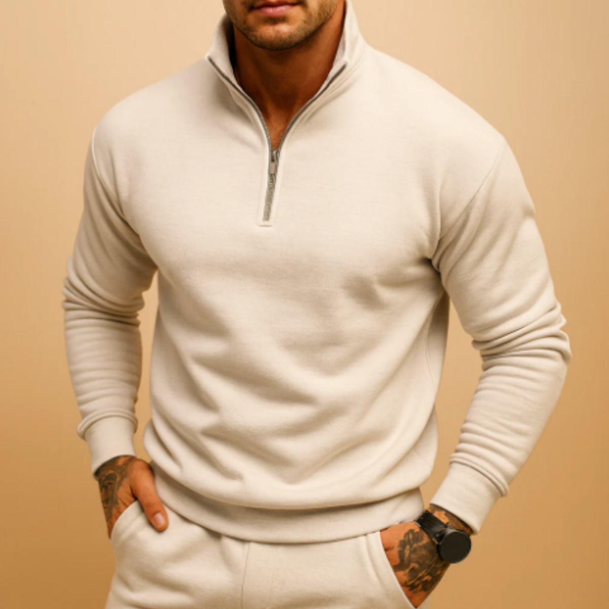 The Lexington Men’s Half Zip Knitted Jumper