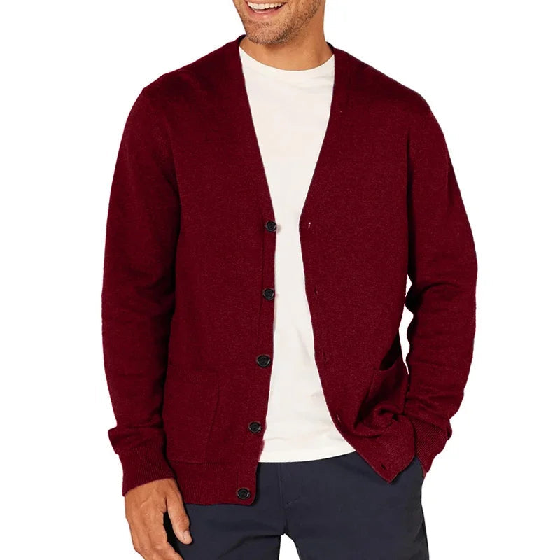 The Hampstead Men's Button Up V Neck Cardigan