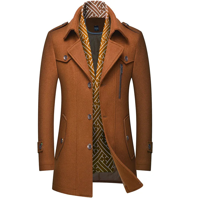 The Blackheath Men's Mid Length Wool Blend Overcoat